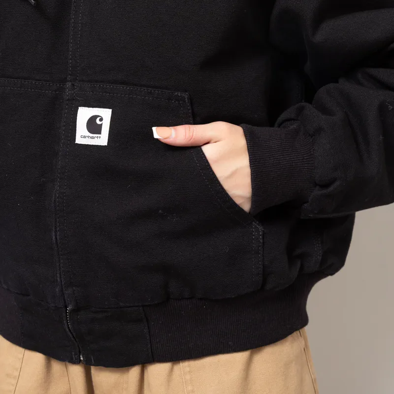 Carhartt WIP Womens OG Active Jacket Black Rinsed-10