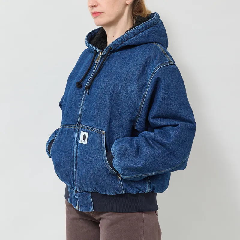 Carhartt WIP Womens OG Active Jacket Blue Stone Washed-1