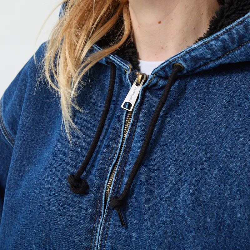 Carhartt WIP Womens OG Active Jacket Blue Stone Washed-4