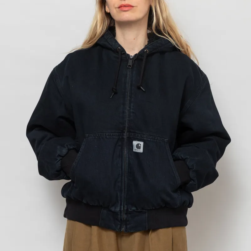 Carhartt WIP Womens OG Active Jacket Blue Midnight Wash-1