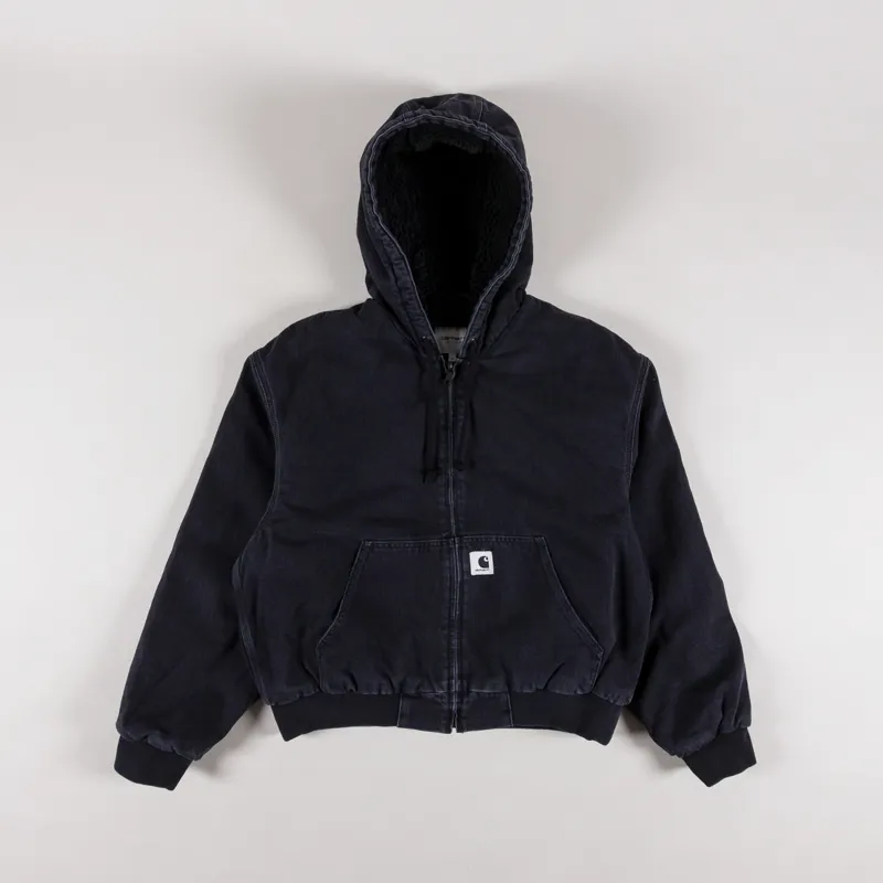 Carhartt WIP Womens OG Active Jacket Black Stone Washed