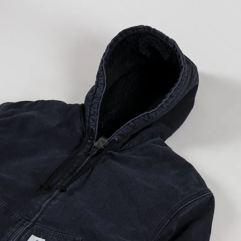 Carhartt WIP Womens OG Active Jacket Black Stone Washed-3