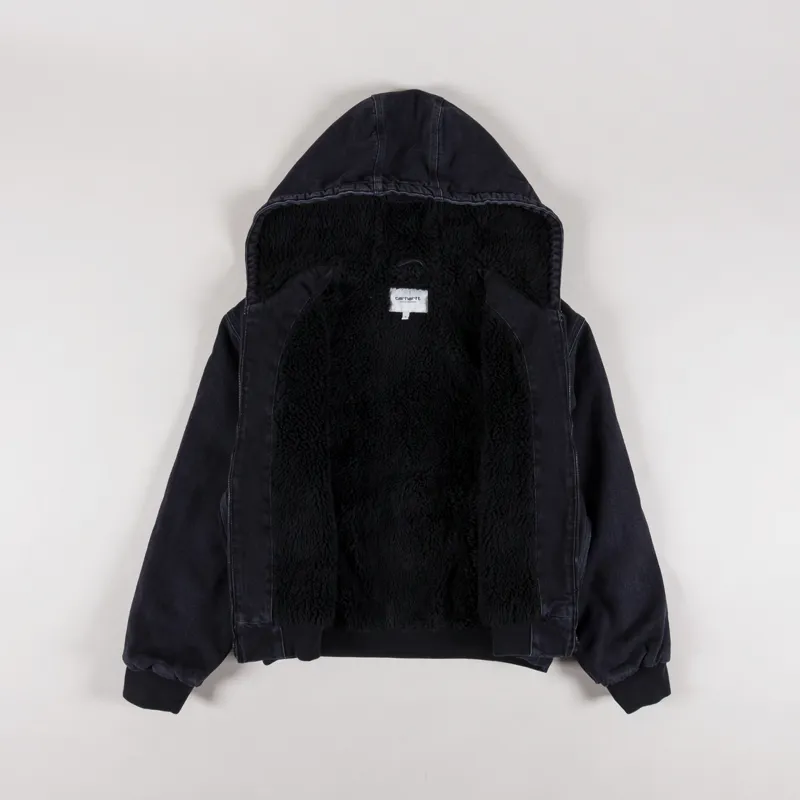 Carhartt WIP Womens OG Active Jacket Black Stone Washed-1