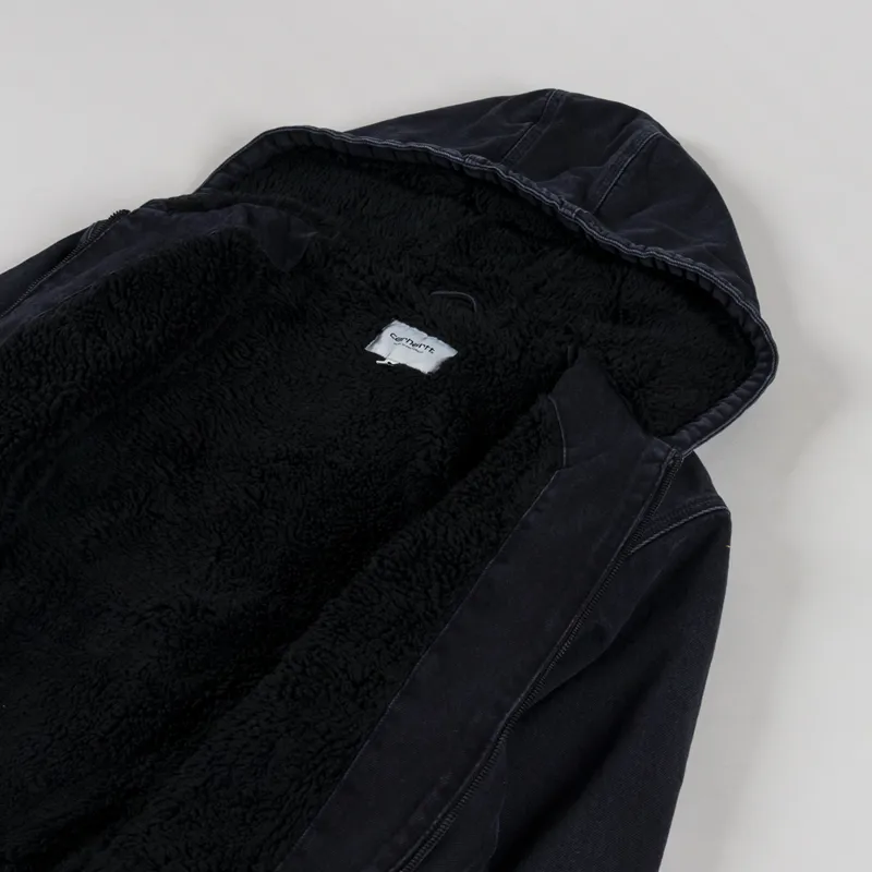 Carhartt WIP Womens OG Active Jacket Black Stone Washed-4