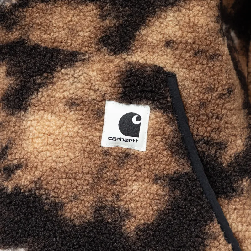 Carhartt WIP Womens Elliot High Neck Liner Wild Dog Jacquard Black-9