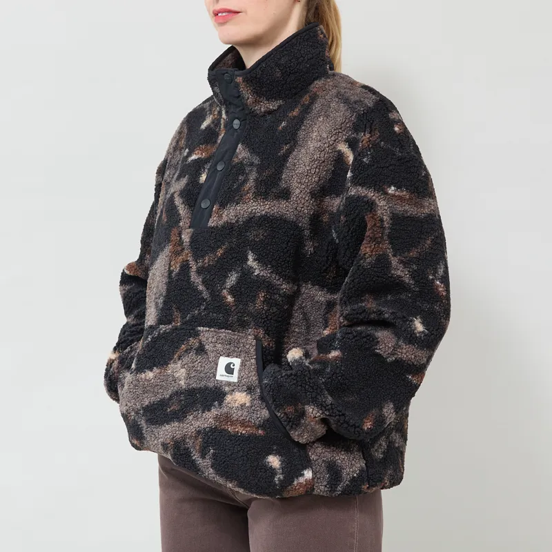 Carhartt WIP Womens Elliot High Neck Liner Camo Feather Tree Black-1