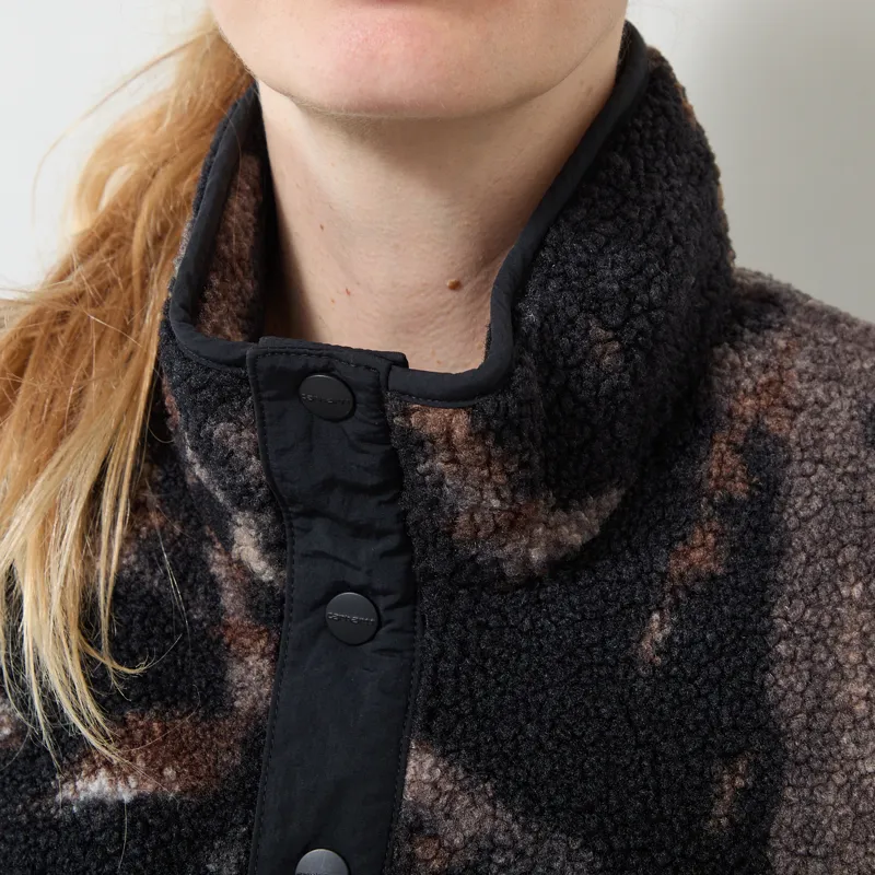 Carhartt WIP Womens Elliot High Neck Liner Camo Feather Tree Black-3