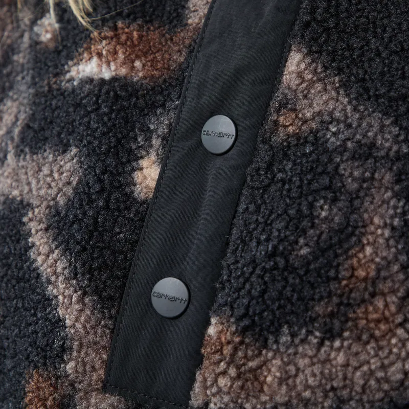 Carhartt WIP Womens Elliot High Neck Liner Camo Feather Tree Black-4