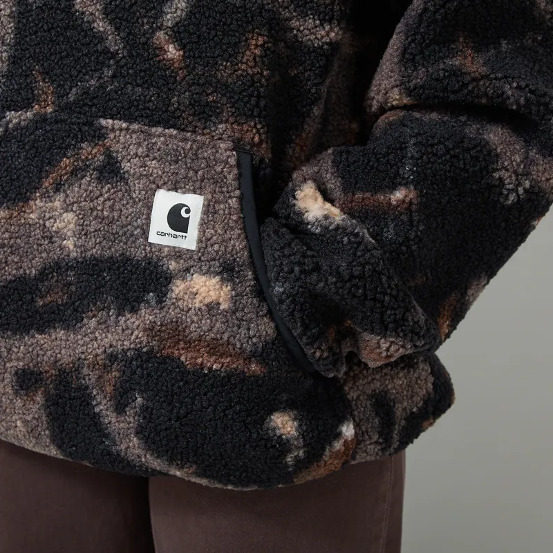 Carhartt WIP Womens Elliot High Neck Liner Camo Feather Tree Black-7