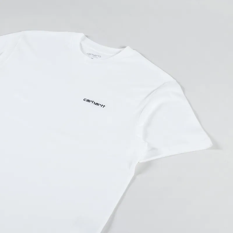 Carhartt WIP Womens Script Embroidery T Shirt White Black-5
