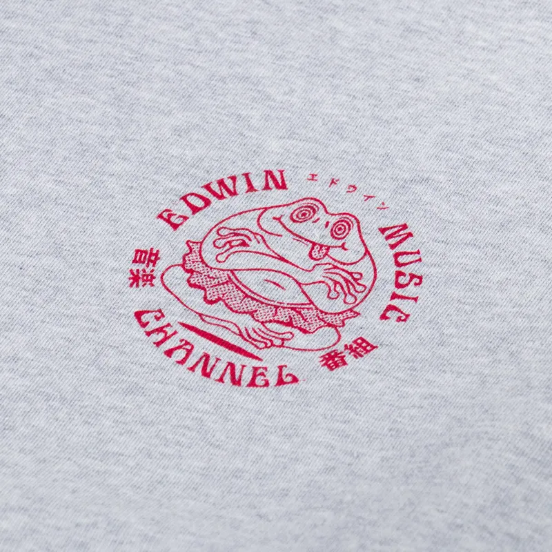 Edwin Music Channel Sweat Grey Marl-5