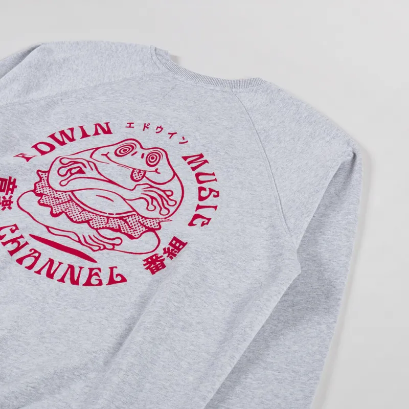 Edwin Music Channel Sweat Grey Marl-2