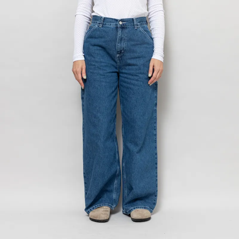 Carhartt WIP Womens Jens Pants Blue Heavy Stonewashed