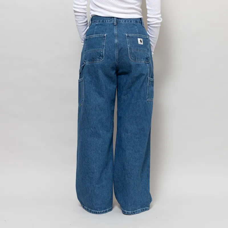 Carhartt WIP Womens Jens Pants Blue Heavy Stonewashed-3