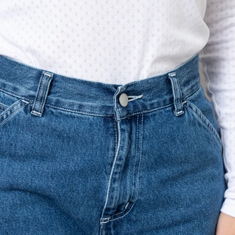 Carhartt WIP Womens Jens Pants Blue Heavy Stonewashed-6