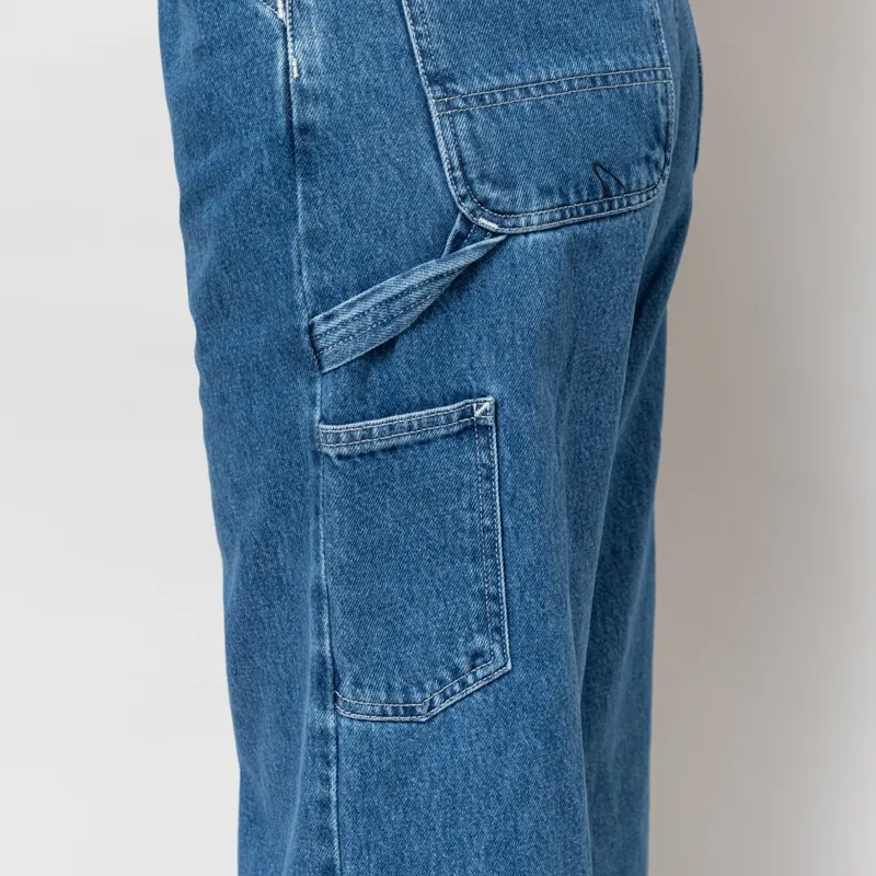 Carhartt WIP Womens Jens Pants Blue Heavy Stonewashed-8