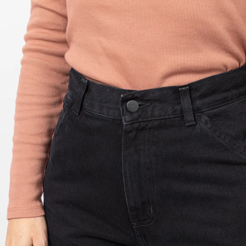 Carhartt WIP Womens Jens Pants Black Stone Washed-7