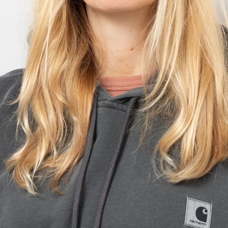 Carhartt WIP Womens Hooded Nelson Sweat Black-8