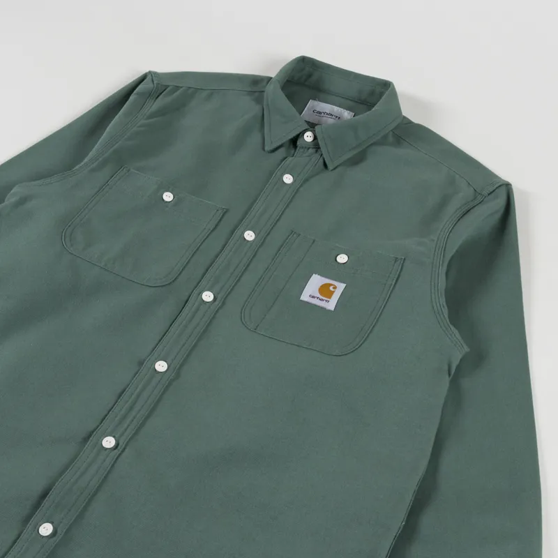 Carhartt WIP Long Sleeve Clink Shirt Duck Green-2