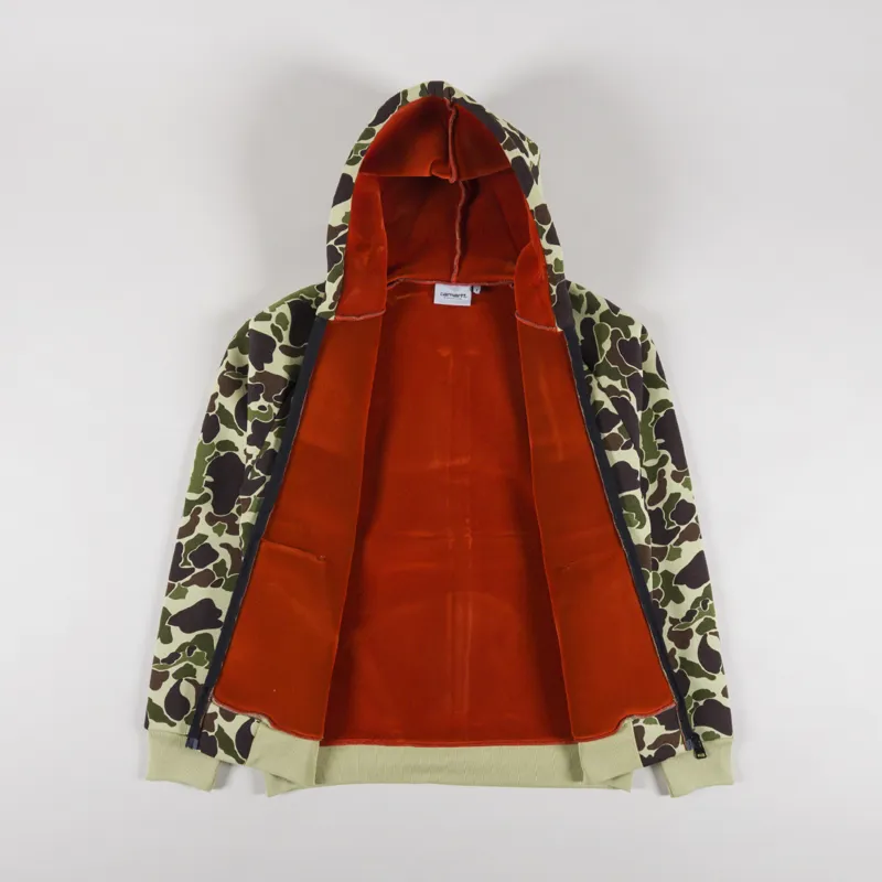 Carhartt WIP Car-Lux Hooded Jacket Camo Duck Green Turmeric-1