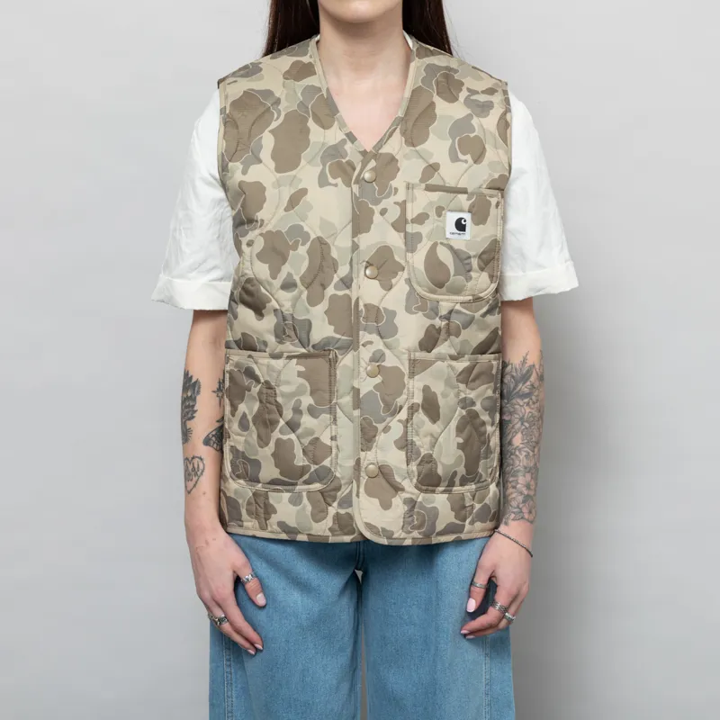 Carhartt WIP Womens Skyler Vest Camo Duck Desert
