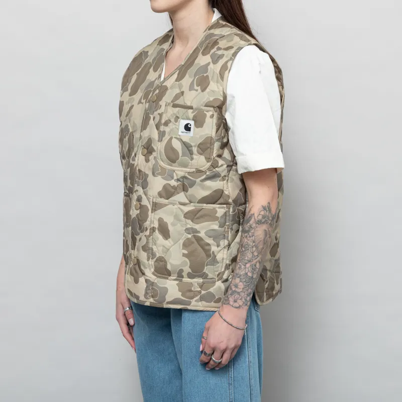 Carhartt WIP Womens Skyler Vest Camo Duck Desert-1