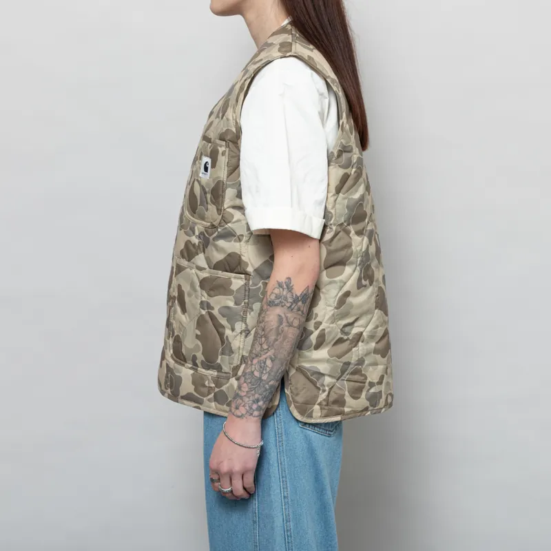 Carhartt WIP Womens Skyler Vest Camo Duck Desert-2