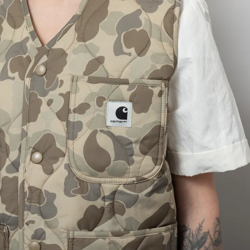 Carhartt WIP Womens Skyler Vest Camo Duck Desert-5