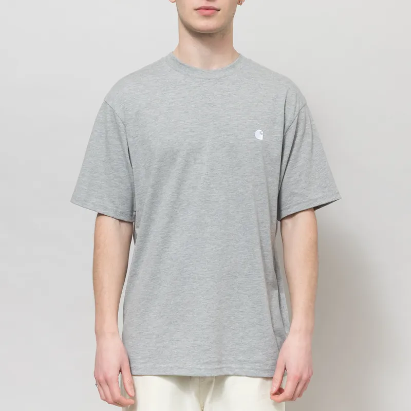 Carhartt WIP Madison T Shirt Grey Heather White