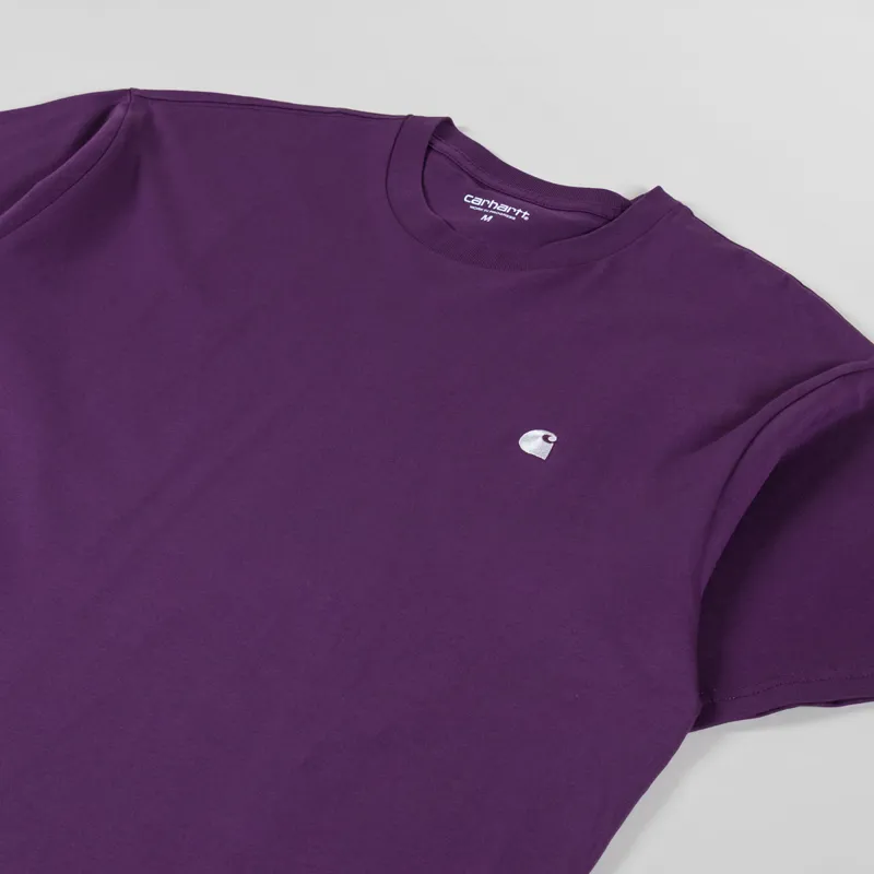 Carhartt WIP Madison T Shirt Huckleberry White-1