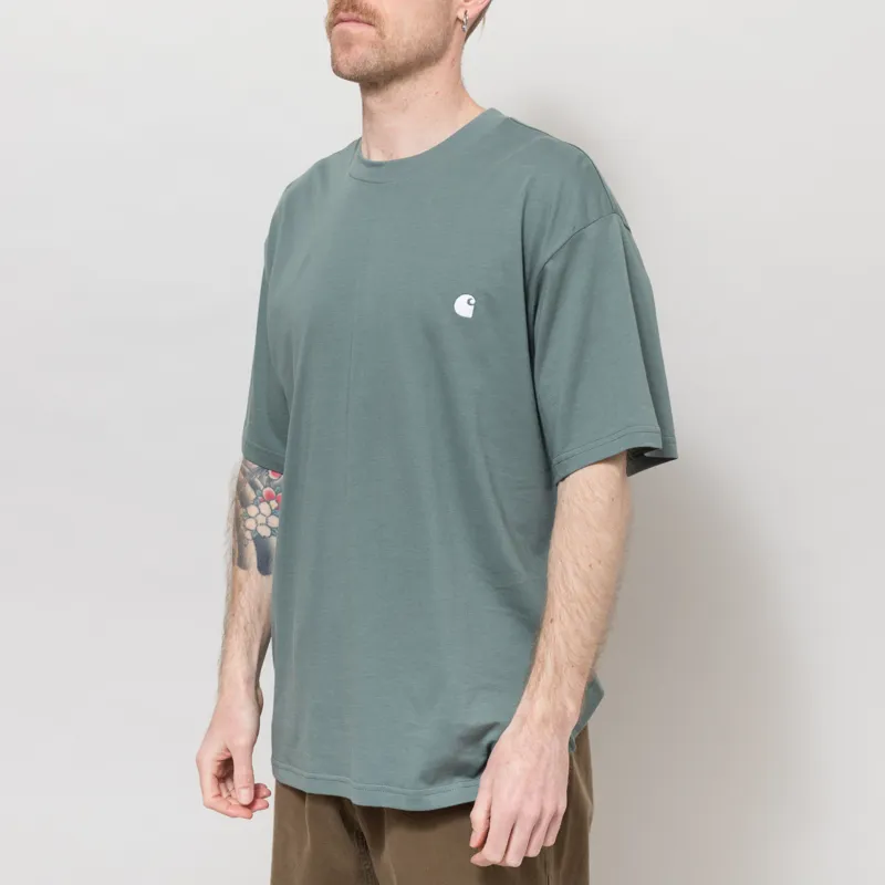 Carhartt WIP Madison T Shirt Velvet Green White-1