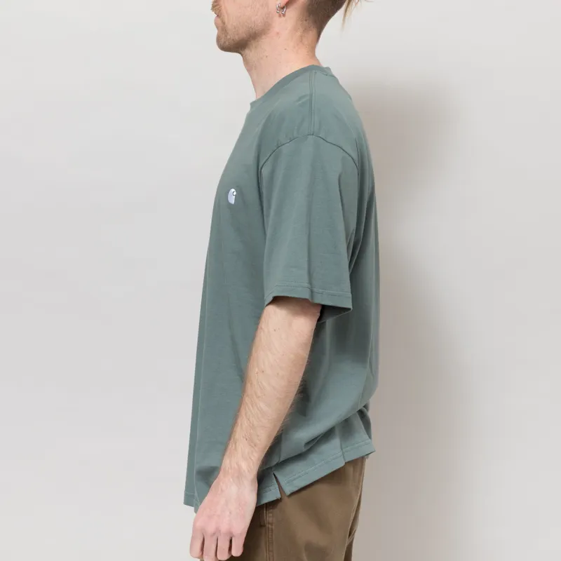 Carhartt WIP Madison T Shirt Velvet Green White-2