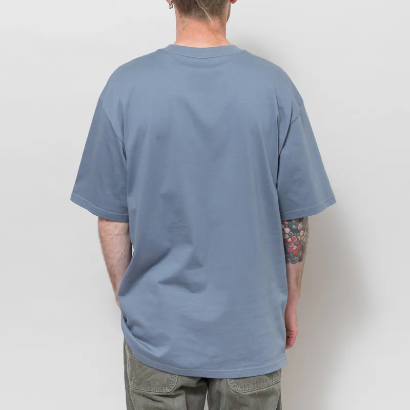 Carhartt WIP Madison T Shirt Shady Blue White-2