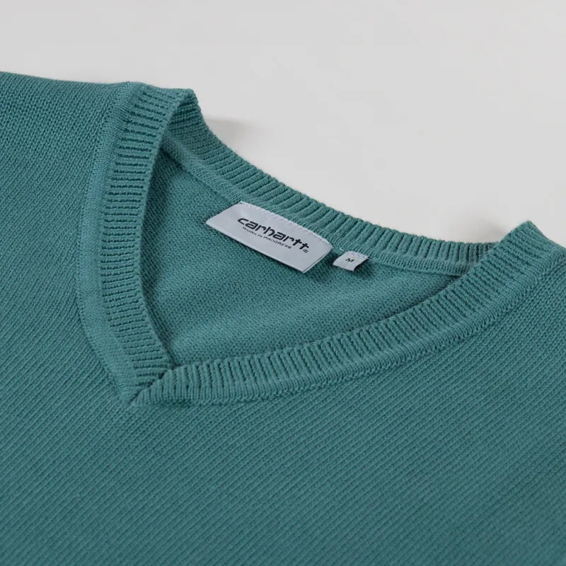 Carhartt WIP Madison Vest Sweater Silver Pine White-4