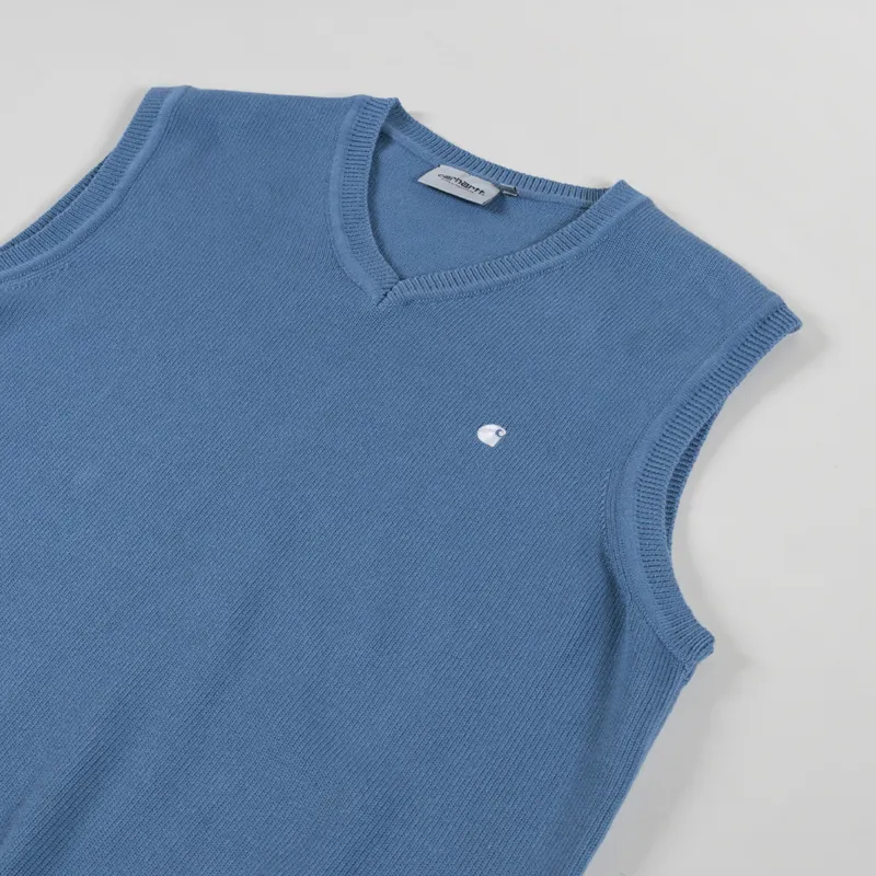 Carhartt WIP Madison Vest Sweater Icy Water White-2