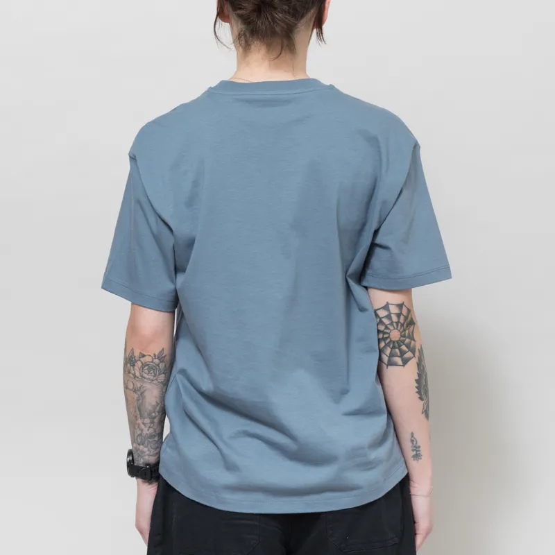 Carhartt WIP Womens Chase T Shirt Shady Blue Gold-2