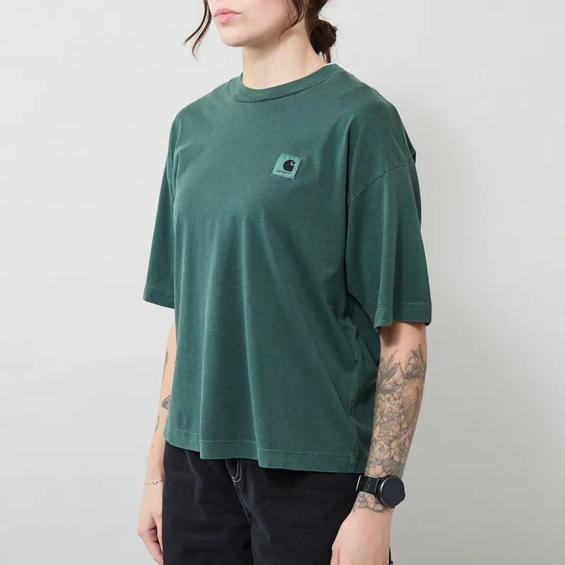 Carhartt WIP Womens Nelson T Shirt Dark Scarab Garment Dyed-1