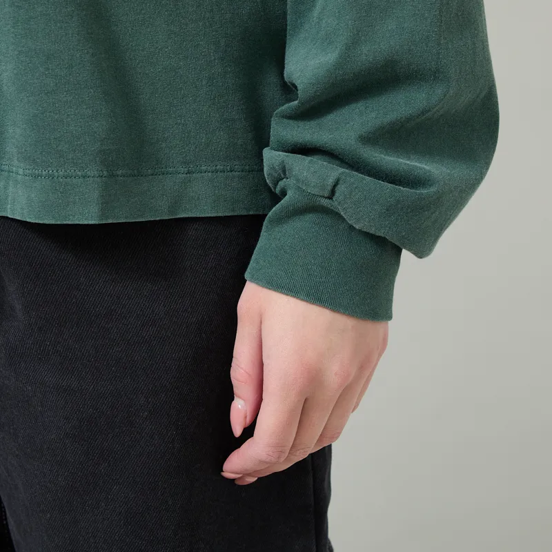 Carhartt WIP Womens Long Sleeve Nelson T Shirt Dark Scarab Garment Dyed-5