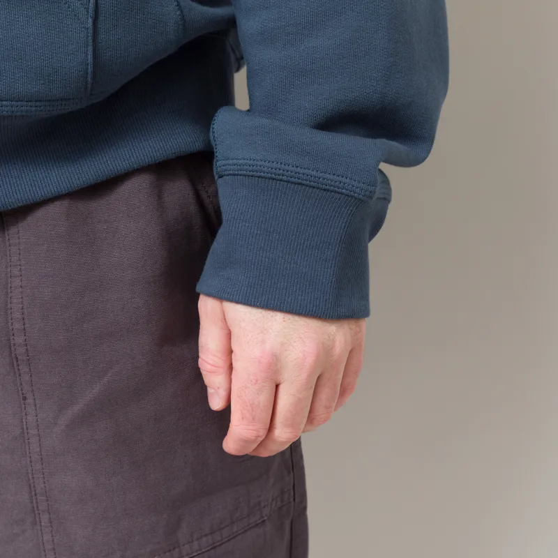 Carhartt WIP Hooded American Script Jacket Office Blue-9