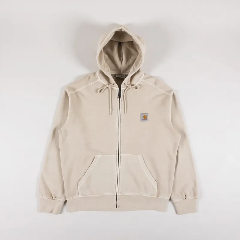 Carhartt WIP Hooded Nelson Jacket Fleur De Sel Garment Dyed