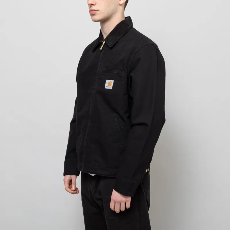Carhartt WIP Detroit Jacket Black Rinsed-1