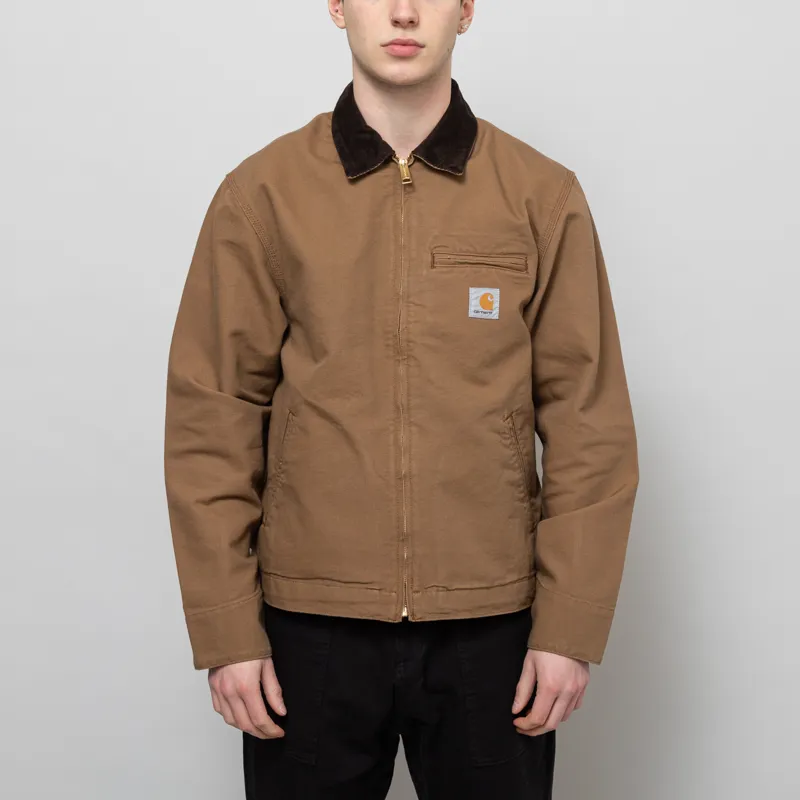 Carhartt WIP Detroit Jacket Hamilton Brown Tobacco Rinsed
