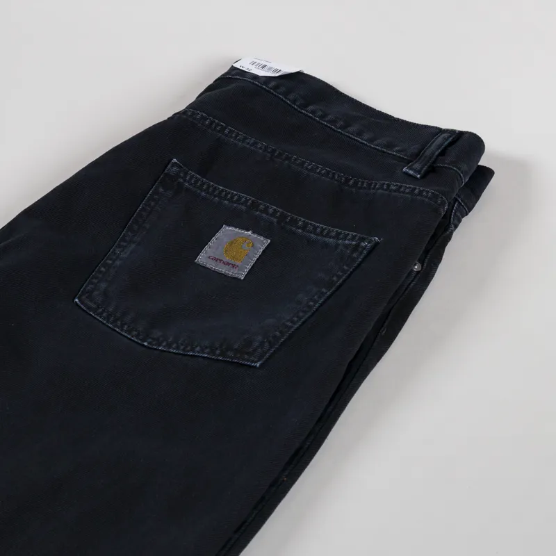 Carhartt WIP Newel Pant Black Stone Dyed Clark Twill-3