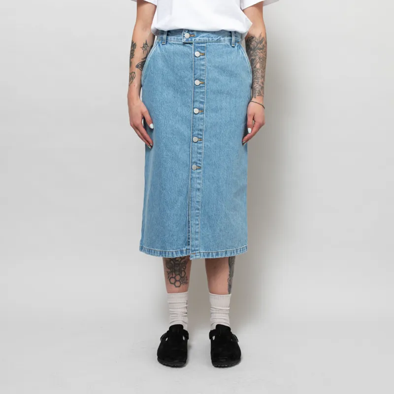 Carhartt WIP Womens Colby Skirt Blue Stone Bleached