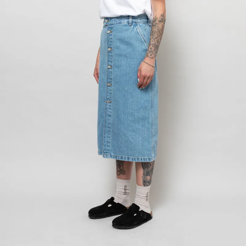 Carhartt WIP Womens Colby Skirt Blue Stone Bleached-1