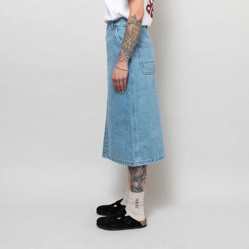 Carhartt WIP Womens Colby Skirt Blue Stone Bleached-2