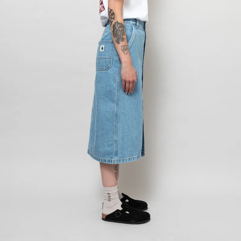 Carhartt WIP Womens Colby Skirt Blue Stone Bleached-4