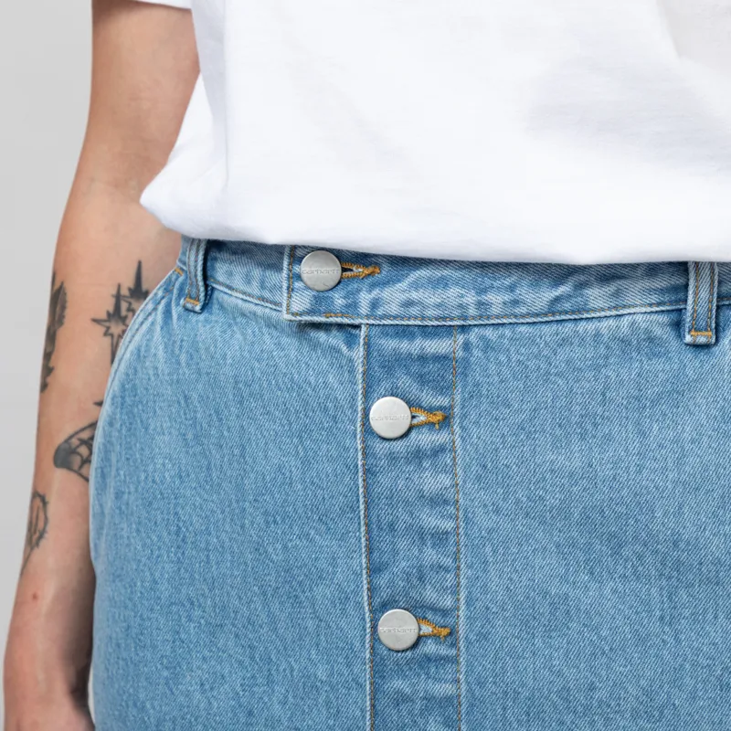 Carhartt WIP Womens Colby Skirt Blue Stone Bleached-6