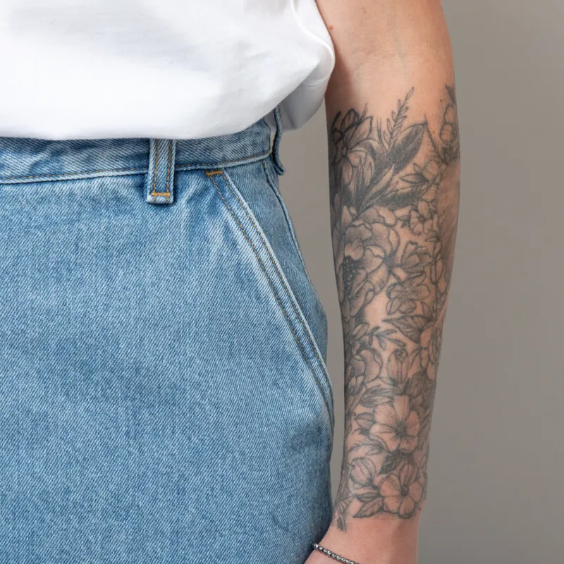 Carhartt WIP Womens Colby Skirt Blue Stone Bleached-8