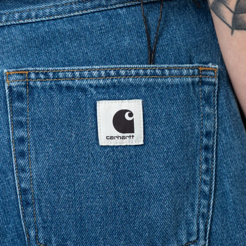 Carhartt WIP Womens Alta Shorts Blue Stone Washed-7